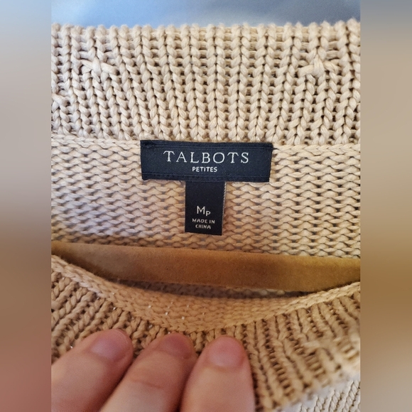 Talbots Womans Tan Ribbed Sweater - Picture 4 of 10